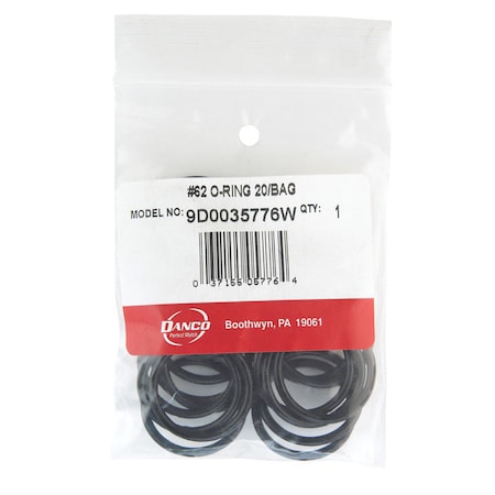 Danco Danco 1-1/4 in. D X 1 in. D No 62 Rubber O-Ring 20 pk 35776W